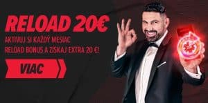 reload bonus v doxxbet casino každý mesiac