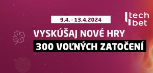 300 Free Spinov na Nové TECH4BET Hry v SynotTipe!