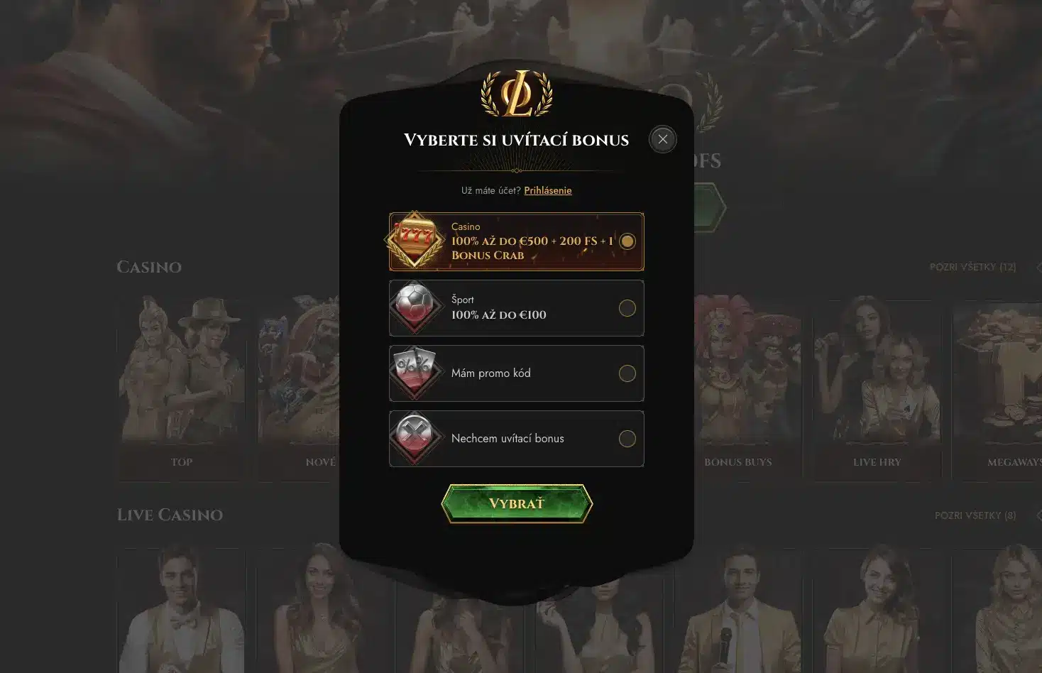 Ako získať piatkový bonus za dobitie od Legiano Casino?