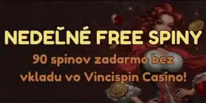 Roztočte to každú nedeľu naplno – Nedeľné free spiny vo VinciSpin Casino!