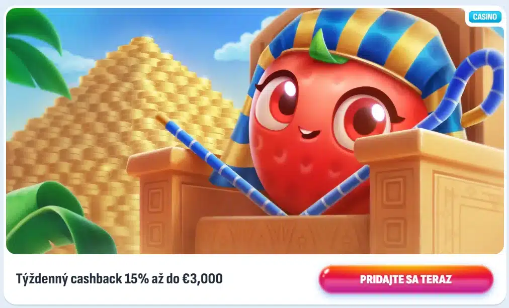 Týždenný cashback 3 000 € bonus