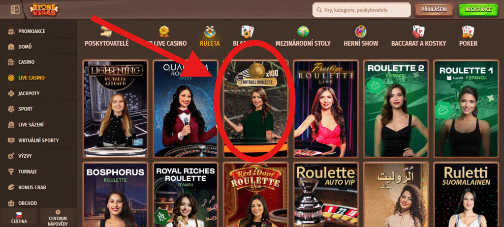 Futbalový Mystery Bonus v StoneVegas hra Football Roulette