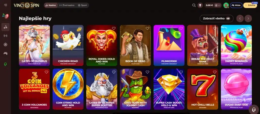 Nedeľné free spiny ponuka hier