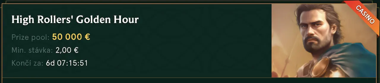 Casinia Casino – High Rollers’ Golden Hour s odmenou 50 000 €