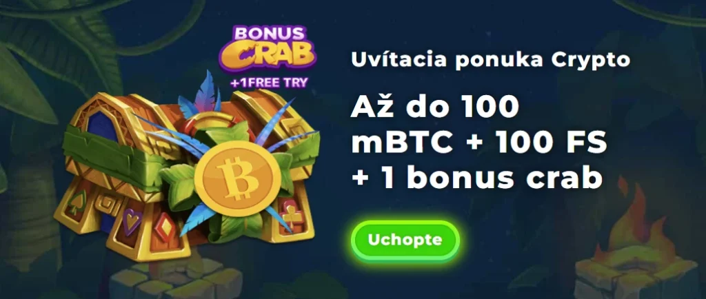 Krypto bonus za registráciu bonusová ponuka