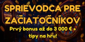 Sprievodca pre začiatočníkov: Prvý bonus až do 3 000 € + tipy na hru!