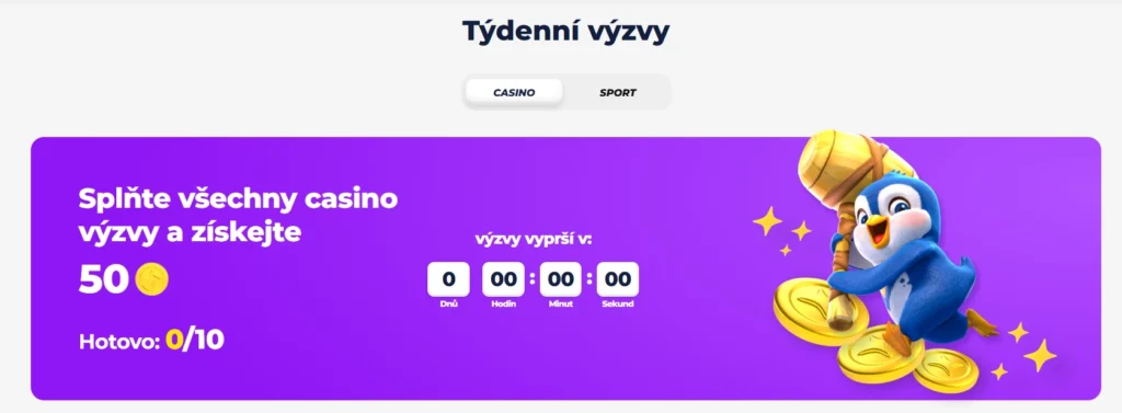 kasínové výzvy greatwin casino