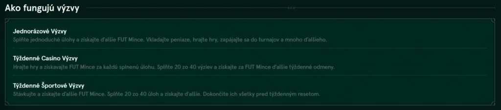 kasínové výzvy návod
