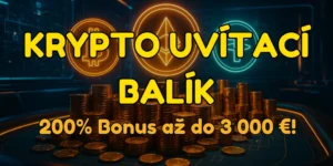 Krypto uvítací balík: 200% Bonus až do  3 000 €!