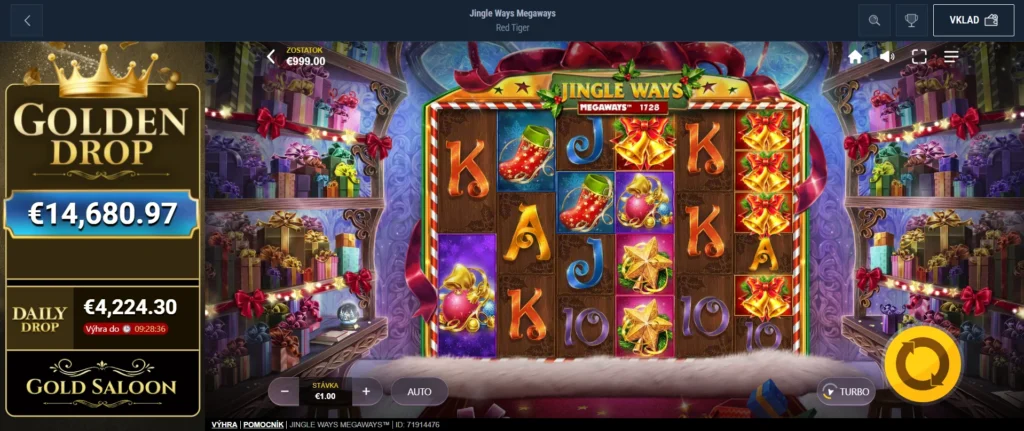 Najlepšie vianočné automaty jingle ways megaway