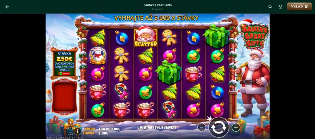 Najlpešie vianočné automaty Santa's Great Gifts
